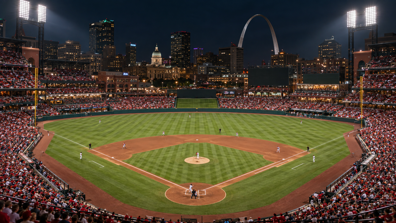 Sports venue scene for Washington Nationals at St. Louis Cardinals