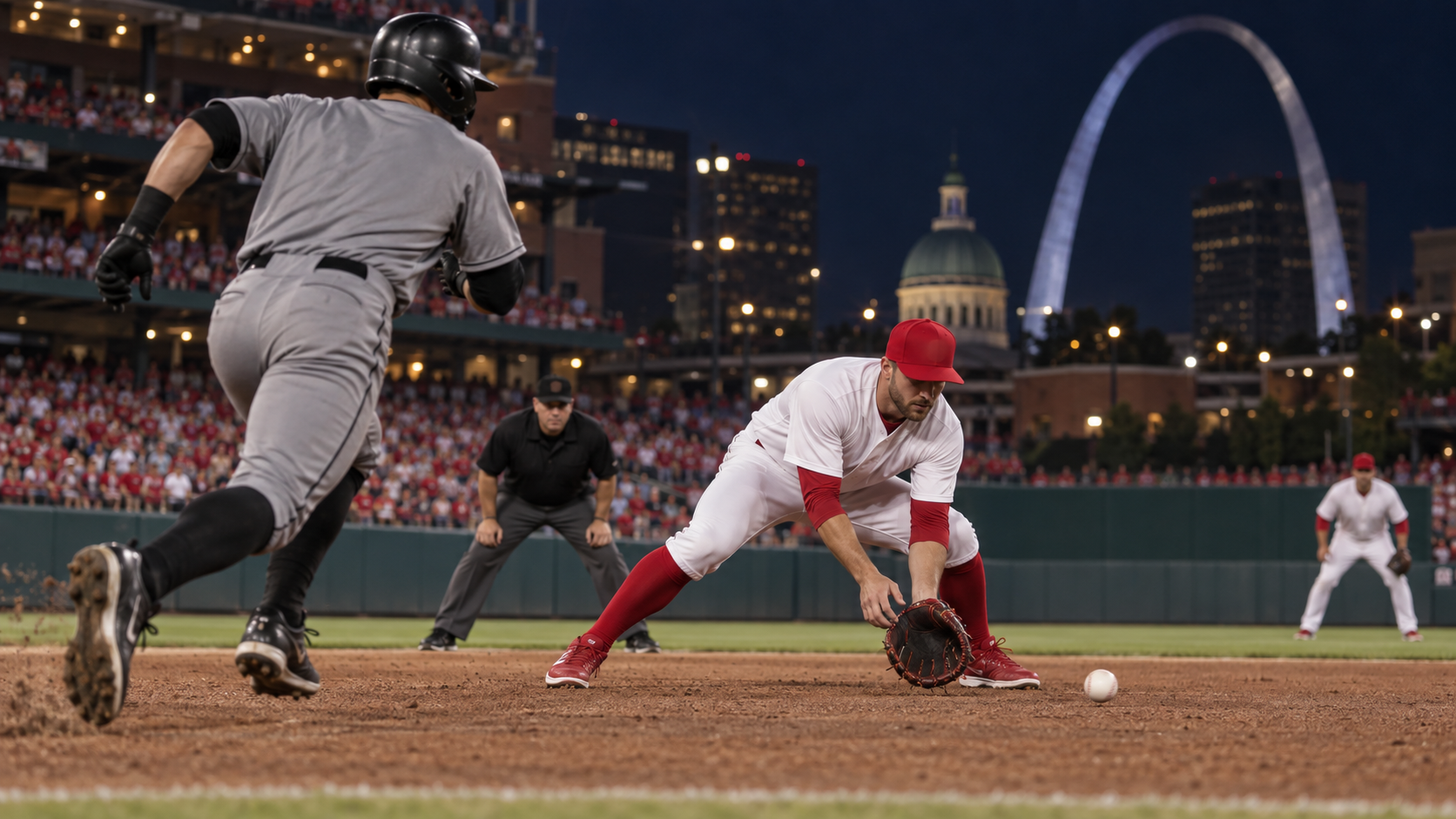 Chicago White Sox and St. Louis Cardinals game scene