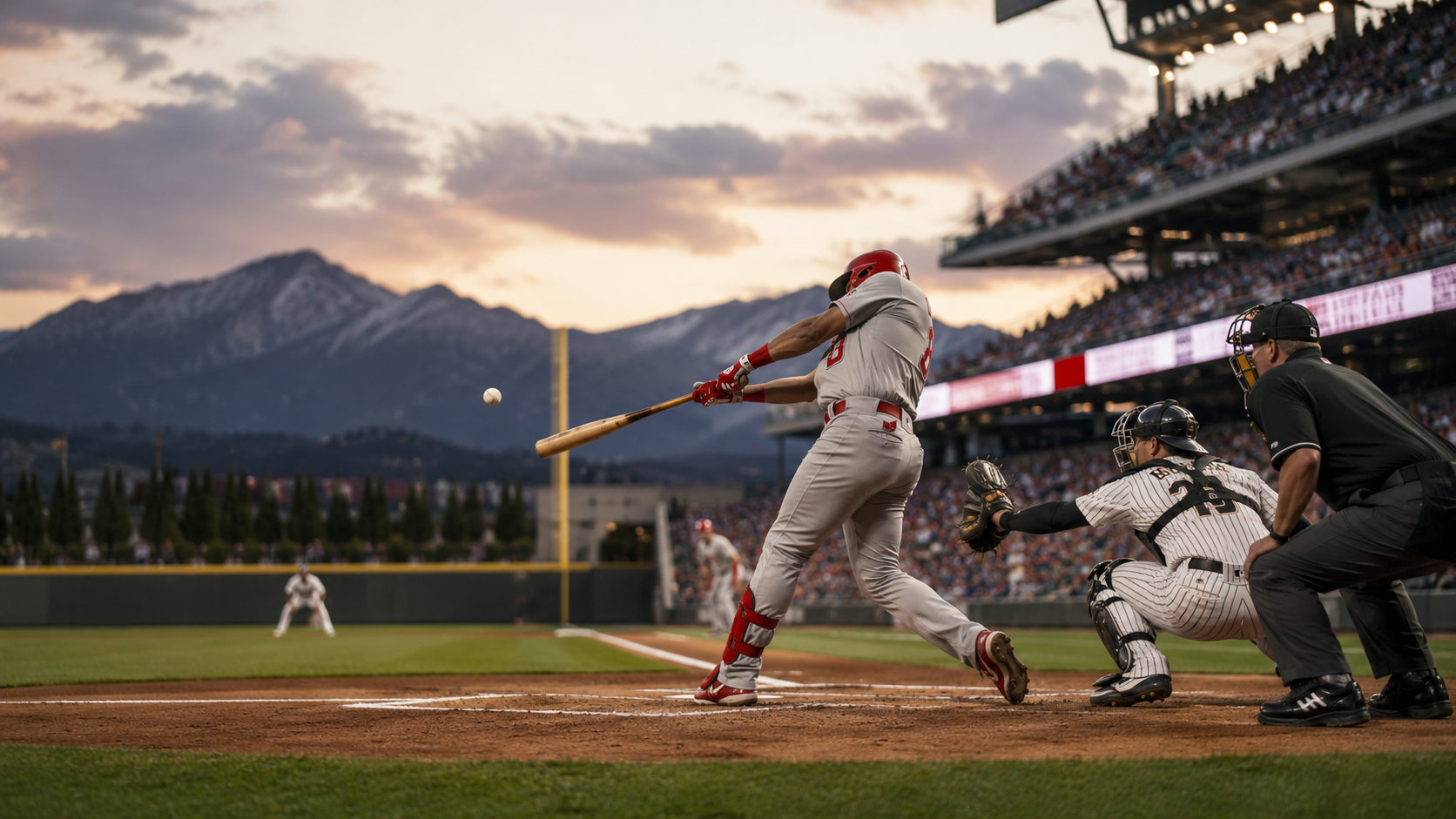 Imaginative editorial scene for New York Yankees at San Diego